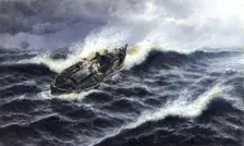 On the high seas, 1887. Creator: Salvador Abril y Blasco