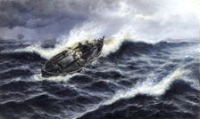 On the high seas, 1887. Creator: Salvador Abril y Blasco