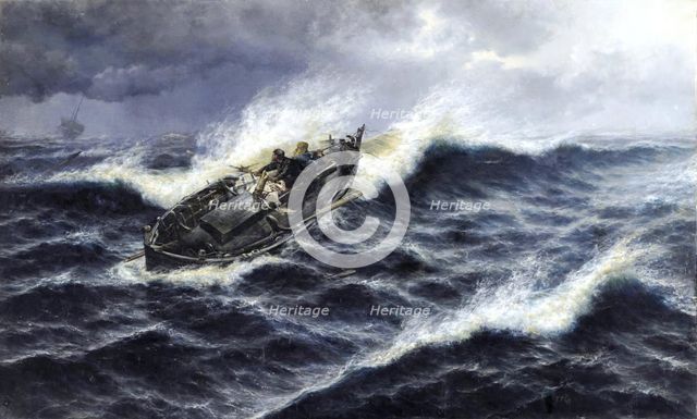 On the high seas, 1887. Creator: Salvador Abril y Blasco.