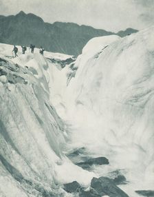 On the Hockstetter Glacier. From the album: Record Pictures of New Zealand, 1920s. Creator: Harry Moult