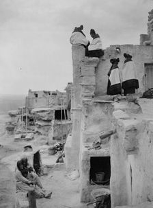 On the housetop-Hopi, c1906. Creator: Edward Sheriff Curtis