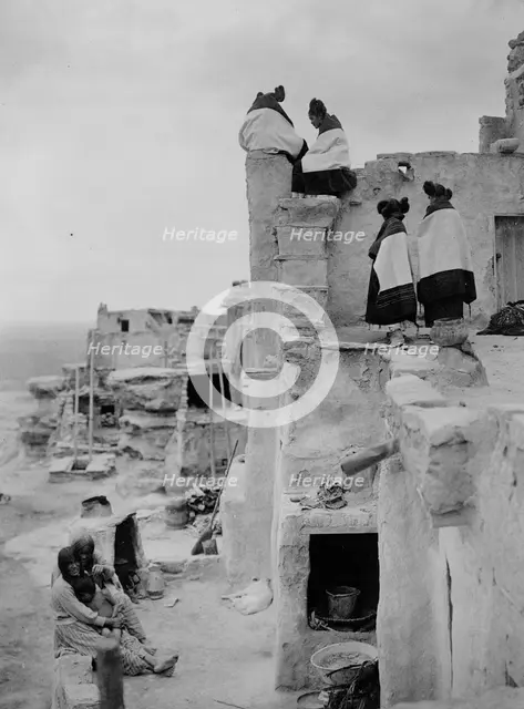 On the housetop-Hopi, c1906. Creator: Edward Sheriff Curtis.