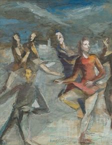 On the ice rink, 1946. Creator: Bedrich Hoffstädter