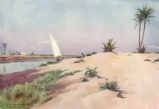 On the Ismailia Canal, near Tel-El-Kebir c1880, (1904). Artist: Robert George Talbot Kelly