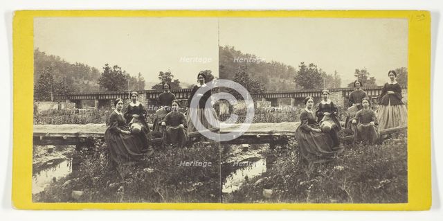On the Juniata. The Five Fair Ladies, 1860/69. Creator: Anthony & Company.