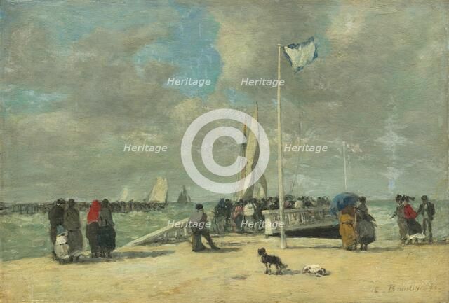 On the Jetty, c. 1869/1870. Creator: Eugene Louis Boudin.
