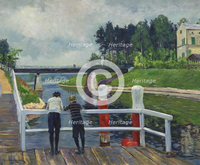On the Landing Stage, 1906. Creator: Franck; Philipp (1860-1944).