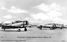 On the Line Flexible Gunnery School, Fort Myers, Florida, USA, 1943. Artist: Southeast Army Air Forces Training Center