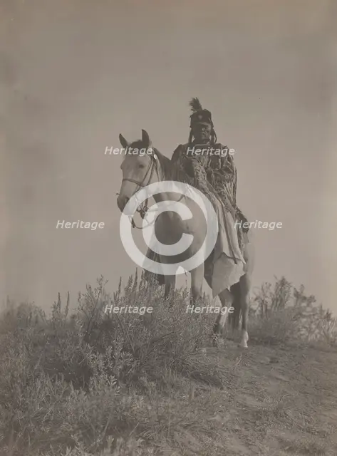 On the lookout, 1908. Creator: Edward Sheriff Curtis.