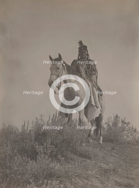 On the lookout, 1908. Creator: Edward Sheriff Curtis.