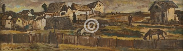 On the pasture, 1944. Creator: Cyprian Majernik.