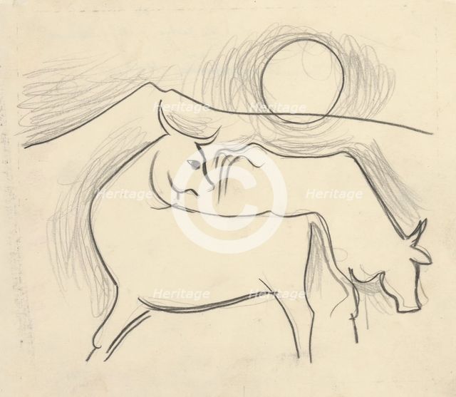 On the pasture, 1936. Creator: Mikulas Galanda.