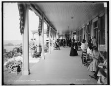 On the piazza, Poland Spring House, between 1890 and 1901. Creator: Unknown