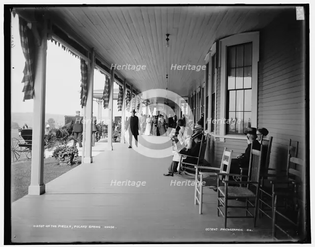 On the piazza, Poland Spring House, between 1890 and 1901. Creator: Unknown.