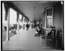 On the piazza, Poland Spring House, between 1890 and 1901. Creator: Unknown