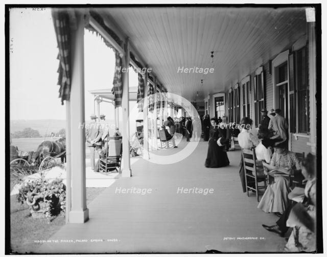 On the piazza, Poland Spring House, between 1890 and 1901. Creator: Unknown.