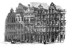 On the Place de l'Hotel de Ville, Brussels, 1872. Creator: Unknown