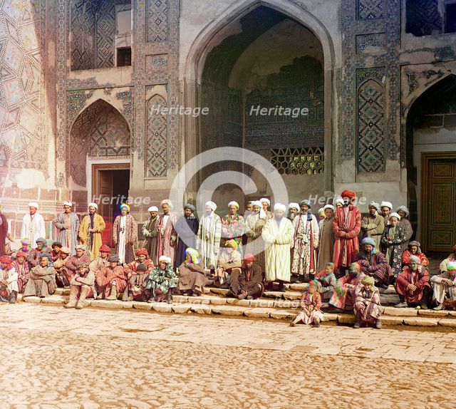 On the Registan, Samarkand, between 1905 and 1915. Creator: Sergey Mikhaylovich Prokudin-Gorsky.