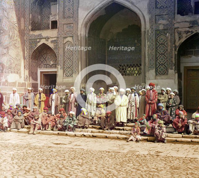On the Registan, Samarkand, between 1905 and 1915. Creator: Sergey Mikhaylovich Prokudin-Gorsky.