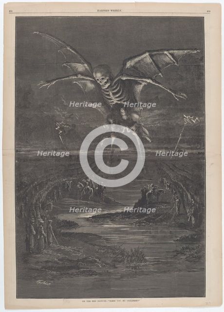 On the Red Danube - "Bless You, My Children!", 1877. Creator: Thomas Nast.
