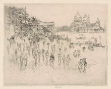 On the Riva, from Pennell's Window, 1883. Creator: Joseph Pennell
