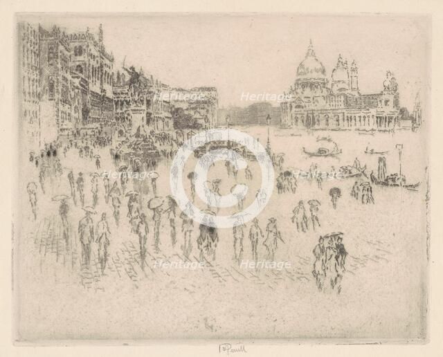 On the Riva, from Pennell's Window, 1883. Creator: Joseph Pennell.