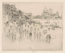 On the Riva, from Pennell's Window, 1883. Creator: Joseph Pennell