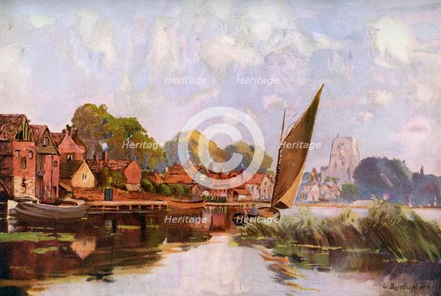 'On the River at Beccles', Suffolk, 1924-1926.Artist: Louis Burleigh Bruhl