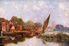 On the River at Beccles Suffolk, 1924-1926.Artist: Louis Burleigh Bruhl