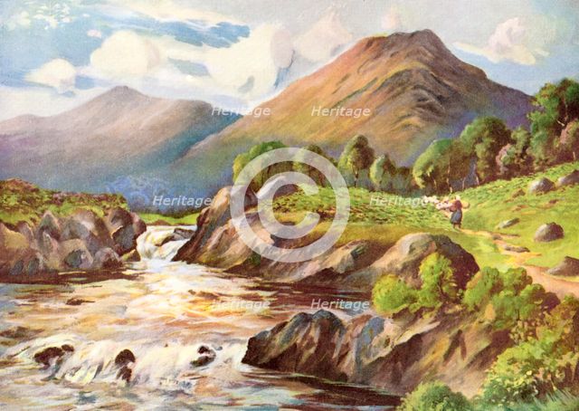 'On The River Conan, Ross-Shire', 1924-1926.Artist: HC Begg