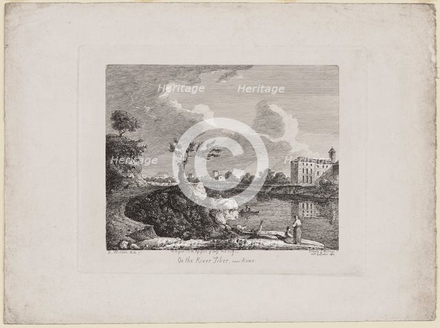 On the River Tiber, near Rome, 19th century. Creator: Thomas Hastings.