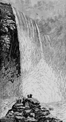 On the Rocks below the American Falls 1883. Artist: G. Wyand