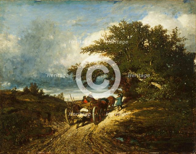 On the Road, 1856. Creator: Jules Dupré.