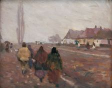 On the Road from the Michalovice Market, 1915. Creator: Teodor Jozef Mousson