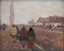 On the Road from the Michalovice Market, 1915. Creator: Teodor Jozef Mousson