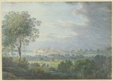 On the road from Hofen to Buchhorn on Lake Constance, early 19th century. Creator: Max Josef Wagenbauer
