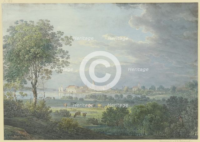 On the road from Hofen to Buchhorn on Lake Constance, early 19th century. Creator: Max Josef Wagenbauer.