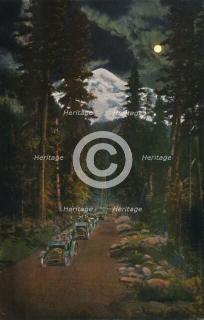 'On the Road from Mount Rainier National Park, Washington', c1916. Artist: Asahel Curtis.