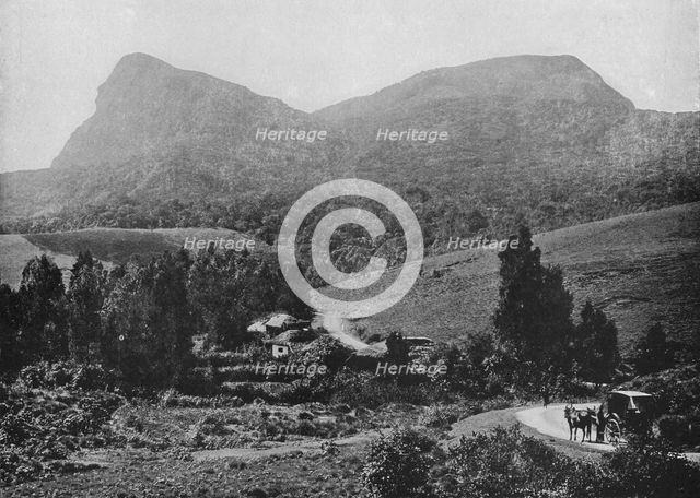 'On the Road to Hakgalla. Hakgalla Rock in the Distance', c1890, (1910). Artist: Alfred William Amandus Plate.