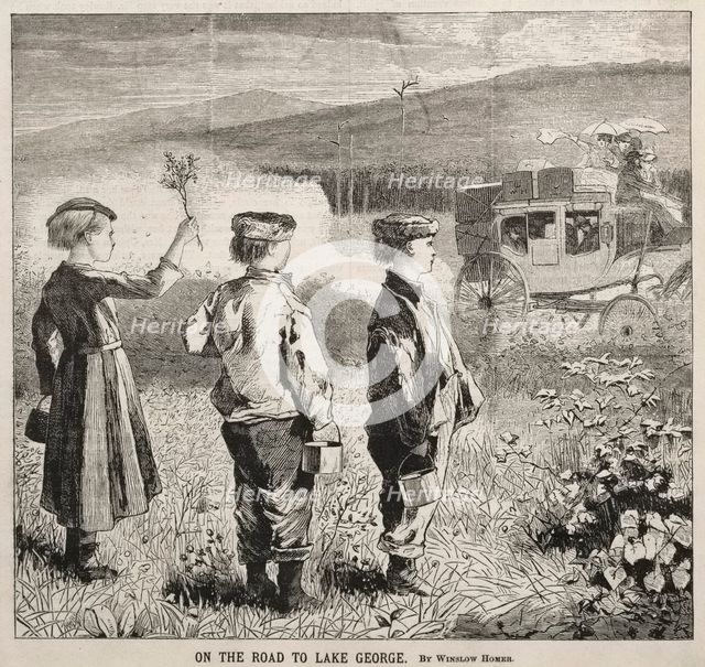 On the Road to Lake George, 1869. Creator: Winslow Homer (American, 1836-1910).