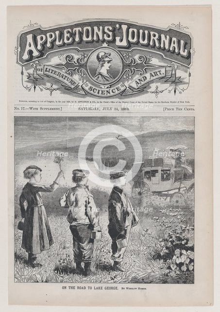 On the Road to Lake George (Appleton's Journal, Vol. I), July 24, 1869. Creator: Unknown.