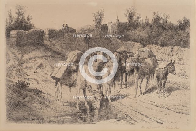 On the Road to Santa Fe, 1884. Creator: Peter Moran.