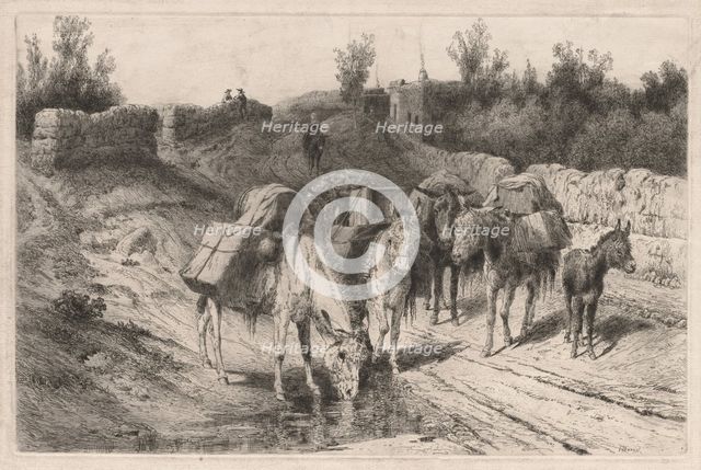 On the Road to Santa Fe. Creator: Peter Moran (American, 1841-1914).