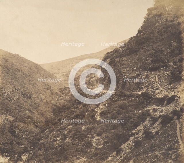 On the Road to Watersmeet, near Lynton, North Devon, 1856. Creator: Arthur Julius Pollock.