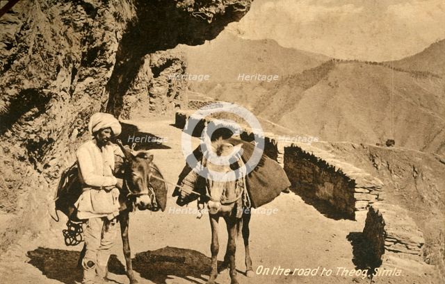 'On the road to Theog, Simla', c1918-c1939. Creator: Unknown.