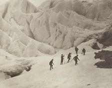 On the Stocking Glacier, Mt Cook district. From the album: Record Pictures of New Zealand, 1920s. Creator: Harry Moult