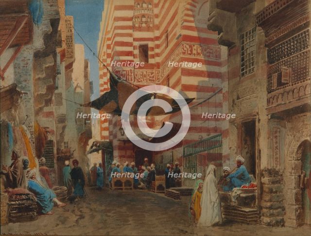 On the Street of Cairo, 1873. Artist: Makovsky, Konstantin Yegorovich (1839-1915)