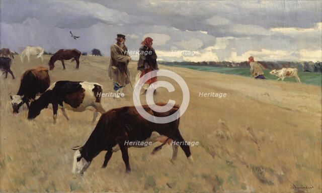 On the Stubblefield, 1896. Artist: Vinogradov, Sergei Arsenyevich (1869-1938)