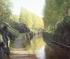 On the Saimaa Canal, Finland, between 1905 and 1915. Creator: Sergey Mikhaylovich Prokudin-Gorsky