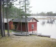On the Saimaa Lake, between 1905 and 1915. Creator: Sergey Mikhaylovich Prokudin-Gorsky